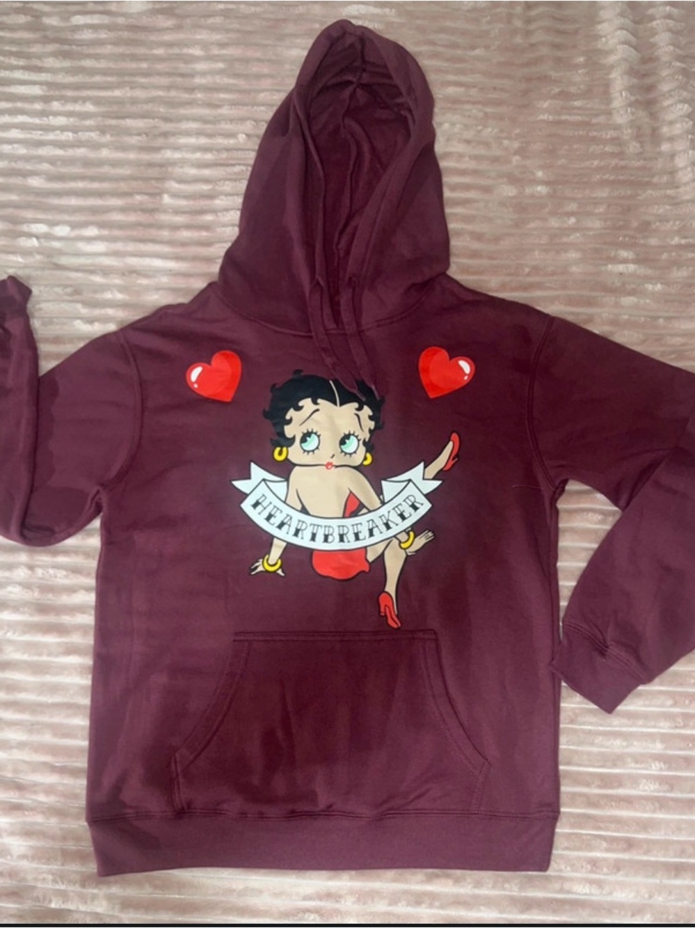 Betty Boop Heartbreaker Hoodie Sweatshirt Size S 4-6 women